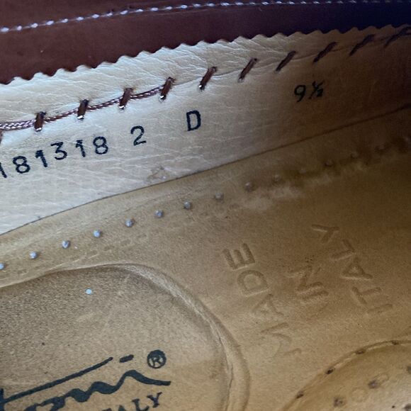 Santoni Brown Leather Penny Loafers - Picture 11 of 11